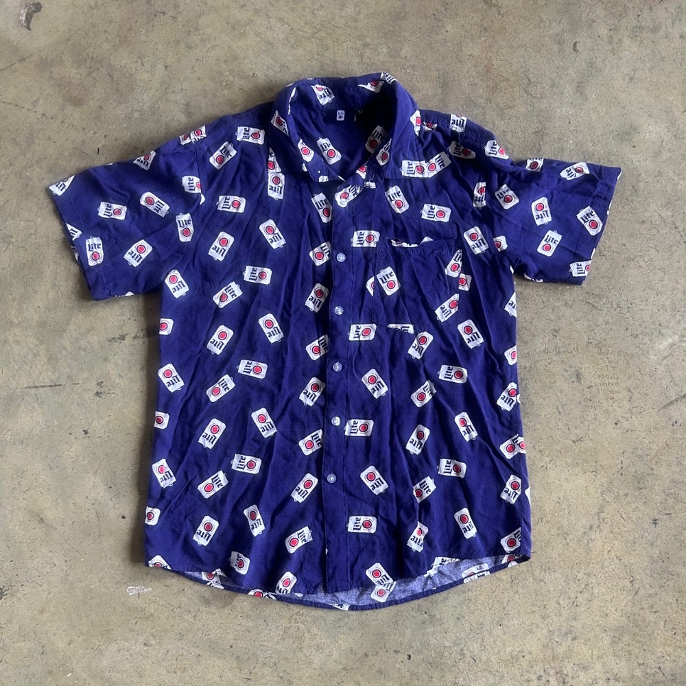 Miller Lite button down shirt